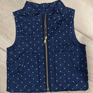 Old Navy Polka Dot Fall Lightweight Vest 12-18M
